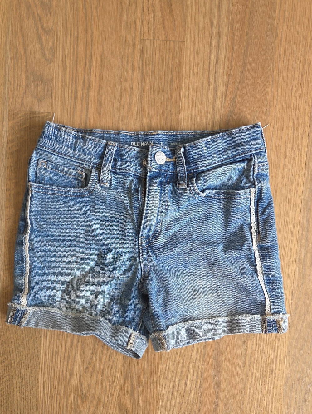 Old Navy Blue Denim Roll-Hem Jean Shorts